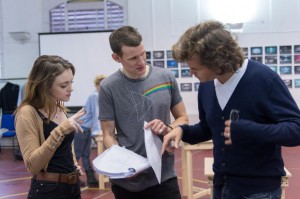 Cassandra Compton (Jean), Matt Smith (Patrick Bateman) and Director Rupert Goold